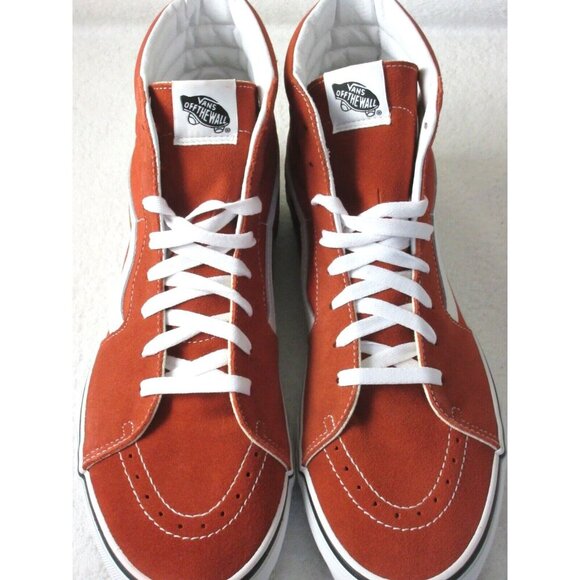 Vans Men's Sk8-Hi Color theory Burnt Ochre Orange Canvas Suede shoes Size 7.5 - Picture 4 of 5